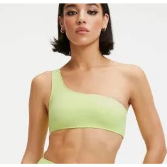 American Scuba Hot Shoulder Bikini Top Size 3 Large Swim Key Lime Green NWT - Picture 1 of 10
